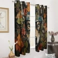 thumbnail image 2 of Funny Glasses Wolf Blackout Curtains for Bedroom Curtains Insulated Room Darkening Window Drapes for Living Room, 2 of 7