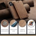 thumbnail image 3 of Mantto Case For iPhone 13 Pro Max, Luxury Cash Wallet Pocket With Card Slot High Qulity PU Leather Retro Cover Kickstand Folio Magnetic Phone Cover For Apple iPhone 13 Pro Max 6.7", Brown, 3 of 12