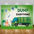 thumbnail image 3 of Decoración de fiesta de cumpleaños para niños, Tractor de granja verde, vehículo excavadora, placa desechable, Pancarta, globos, suministros para Baby Shower, 3 of 5