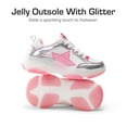 thumbnail image 2 of BURUDANI Girls Sneakers Lace-Up Lightweight Sparkle StarGlow Breathable Jelly Sole Kids Walking Shoes Casual Sports, 2 of 6