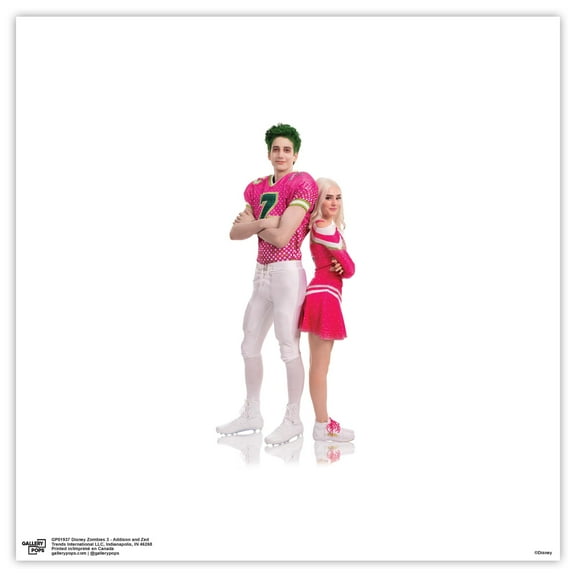 Gallery Pops Disney Zombies 3 - Addison and Zed Wall Art, Unframed Version, 12" x 12"