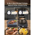 thumbnail image 4 of Induction Cooktop 2 Burners, 1800W Countertop Burners with Removable Cast Iron Griddle Pan Non-Stick, 8 Power Levels Control, 4 of 10
