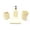 Beige, variant on Empire Home Space Modern 4-Piece Bathroom Accessory Ceramic Set - Lotion Dispenser/Tumbler / Toothbrush Holder/Soap Dish