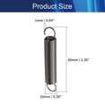 thumbnail image 2 of HUGFEGWE Extended Compressed Spring,Wire Diameter 0.04", OD 0.39", Free Length 2.36",Stainless Steel Dual Hook Tension Spring for Production Assembly Furniture Mechanism Maintenance 1x10x60mm 5PCS, 2 of 8