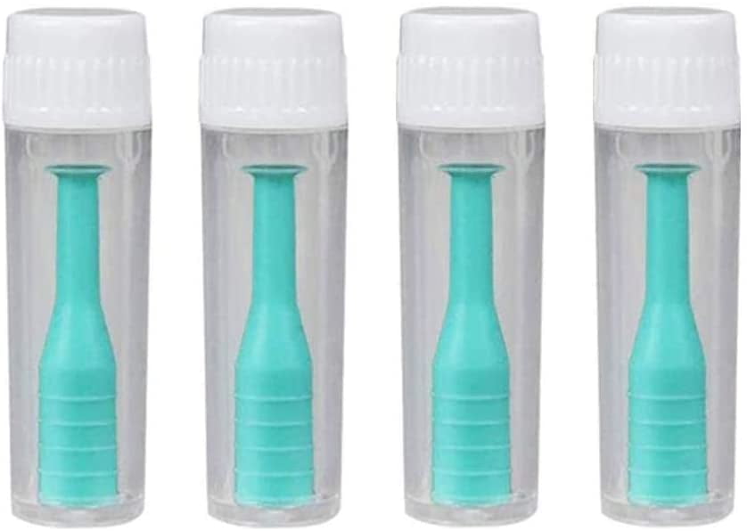 4 pcs Hard Contact Lens Remover RGP Plunger for Soft Hard Lenses, Green