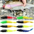 thumbnail image 2 of 8Pcs/Set 5.5cm/1.3g Fishing Lure Simulated Bright Color Flexible Vivid Reusable Fish Attraction Universal Soft PVC Trout Fishing Artificial Worm Swimbait Fishing Gear, 2 of 7
