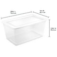 thumbnail image 3 of Sterilite 90 Qt Storage Box, Stackable Plastic Container, Home Organizer, White, 4 Pack, 3 of 8