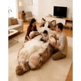 thumbnail image 4 of New Giant Fluffy Plush Cat Sleeping Bag for Human Adults, Funny Cozy Soft Warm Blanket Animal Shaped Envelope Camping Travel, 4 of 7