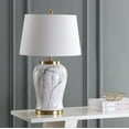 thumbnail image 4 of JONATHAN Y Prague 28" Ceramic Marble LED Table Lamp, White/Gold, JYL3053A, 4 of 7
