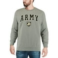 thumbnail image 3 of Men's Colosseum Heather Gray Army Black Knights Arch & Logo Crew Neck Sweatshirt, 3 of 4