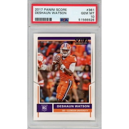 Graded 2017 Panini Score Deshaun Watson #361 Rookie RC Football Card PSA 10 Gem Mint