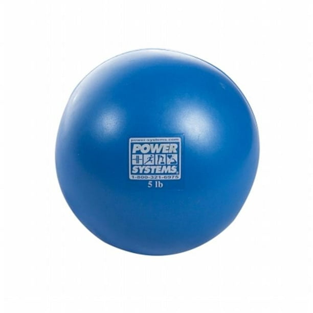 Power Systems Balle Médicinale Soft Touch, Paume de la Main, 5 Livres, Bleu (26155)