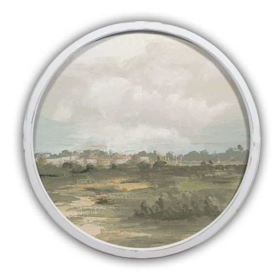 Creative Products Soft Calming Landscape 20 x 20 Round White Framed Print