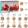 thumbnail image 1 of 2024 Teaser Advent Calendar for Kids - 24 Days of Christmas Countdown Calendar With 3D Metal and Wooden Puzzle Toys-Mind,IQ,Logic Test and Handheld Disentanglement Games For Boys Girls Teens Adults, 1 of 7