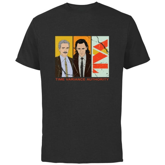 Marvel Studios Loki Season 2 TVA Loki and Mobius Distressed - Short Sleeve Cotton T-Shirt for Adults - Customized-Black