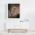 thumbnail image 2 of Perched House Sparrow - Manhattan New York Photography Bird Wildlife Nature Animal Woodland Autumn Scenic White Framed Wall Art Print 18 x 24 inches, 2 of 3