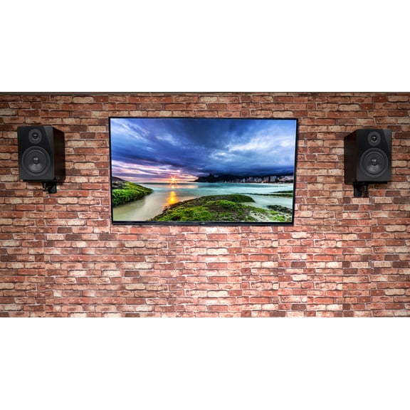(2) Rockville APM5B 5.25" 250W Powered USB Studio Monitor Speakers Wall Brackets