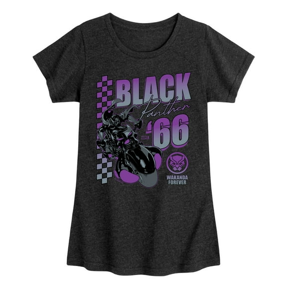 Marvel Black Panther - Motorcycle Racing - Girls Fitted Short Sleeve Tee