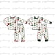 thumbnail image 3 of Nuevo conjunto de pijama navideño para niños y niñas, estampado de Papá Noel, pantalones de manga larga, conjunto de pijama de 2 piezas para hermanos, 3 of 4