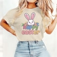 thumbnail image 2 of Otvok Happy Easter Graphic Spring Summer T-Shirts Round Neck Short Sleeve Tees Women Casual Short Sleeve Tops Holiday Clothes, 2 of 6