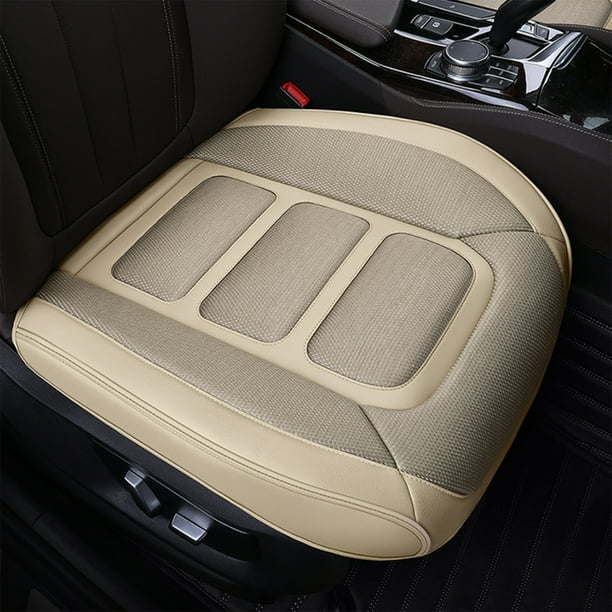 Cojín de Cuero para Asiento de Coche, Cojín para Todas Las Estaciones, Cojín de Cuero Totalmente Cerrado, Funda de Asiento Transpirable