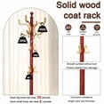 thumbnail image 6 of Solid Wood Coat rack stand, Heavy duty Coat Tree with 14 Hooks, Adjustable Height standing coat rack for Entryway, Hallway, Bedroom, Bags, Hats, 6 of 7