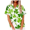 thumbnail image 1 of Camisas de Manga Corta para las Mujeres Cuello Redondo Top Impreso Casual, Blusa Suelta de Poliéster para el Trabajo, Diario Y Primavera Invierno, 1 of 5