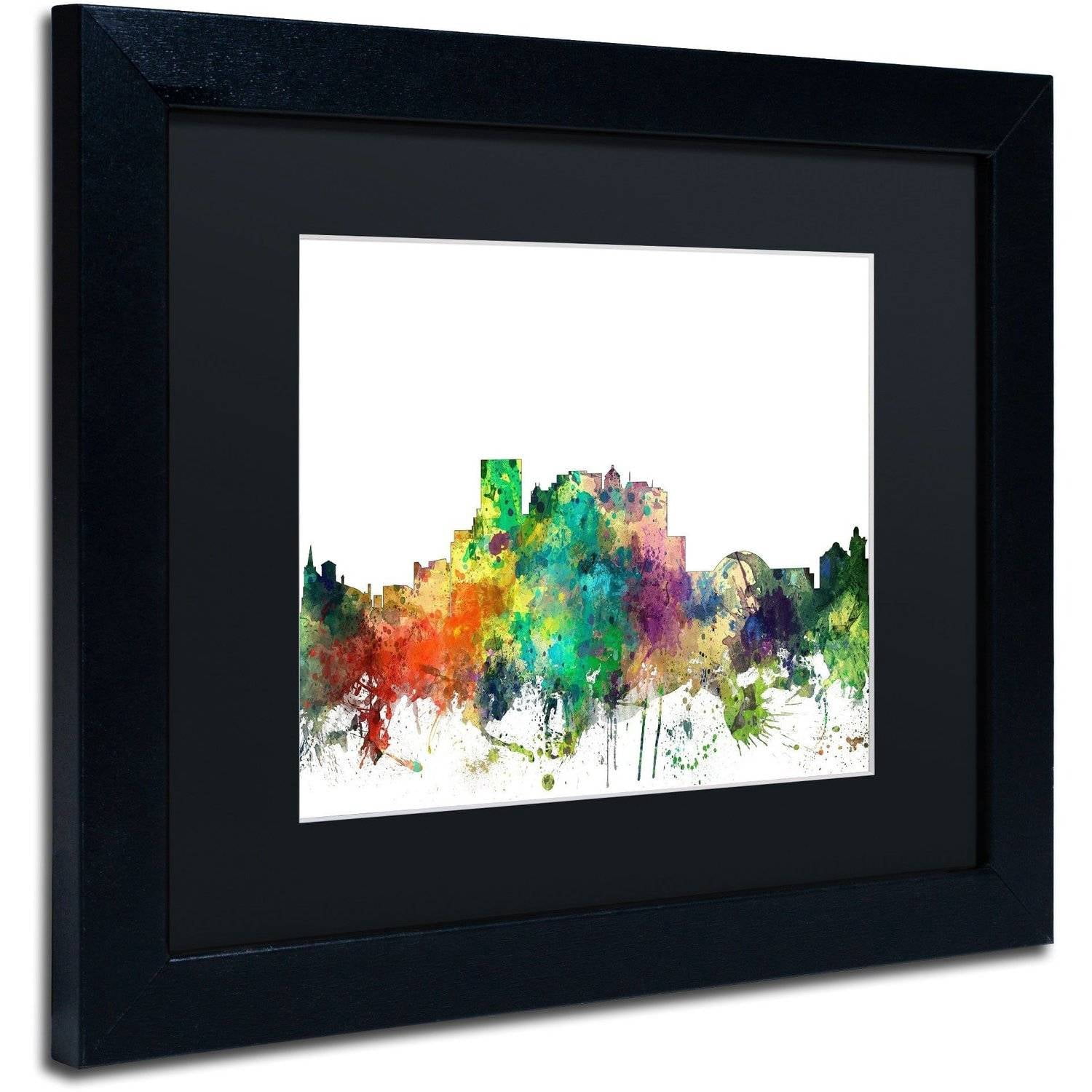Trademark Fine Art "El Paso Texas Skyline SP" Canvas Art by Marlene Watson, Black Matte, Black Frame