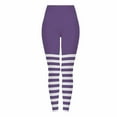 thumbnail image 6 of Gyexs Red and White Striped Tights for Women Christmas Leggings Funny Party Wear Soft Thermal Winter Tights Purple & Size XL, 6 of 6