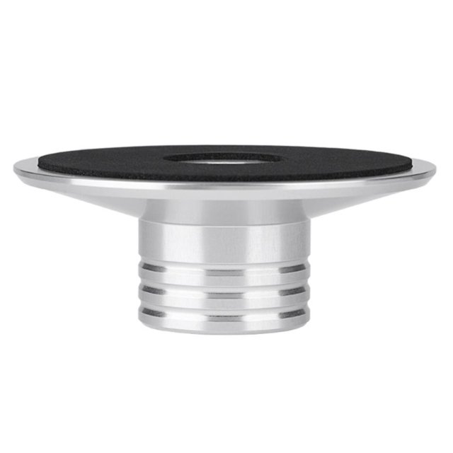 Injueey NUEVO Black Record Weight Clamp LP Turntables Metal Disc Stabilizer -Silver Cables de audio/vídeo
