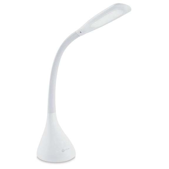 OttLite Creative Curves LED Desk Lamp, Table Lamp, Task Lamp | 4 Brightness Settings | Great for Home, Office, Dorm, Sewing Table | White