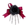 thumbnail image 1 of Xihbxyly Ventas de liquidación de hoy Pinza para el pelo con forma de mano de esqueleto para Halloween, lazo de rosa de terror para el día de los fantasmas, pinza para el pelo con forma de mano de fa, 1 of 5