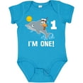 thumbnail image 3 of Inktastic First Birthday 1 Year Old Dolphin Boys or Girls Baby Bodysuit, 3 of 5