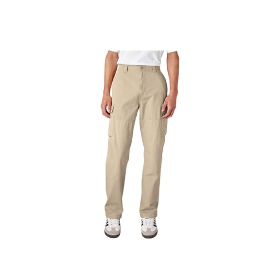 Dickies Men’s Canvas Duck Cargo Utility Work Pants Size 34x32 Relaxed Fit Tan