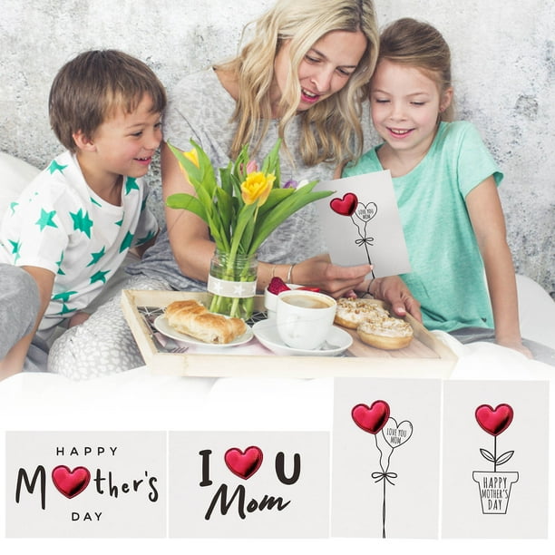 Tarjeta de Felicitación para El Día de La Madre, Elegantes Flores Talladas En Papel, Mensaje de Bendición, Sentimientos Significativos, Regalo para Festivales, Versátil para Mamás y Seres Queridos, D