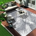 thumbnail image 4 of Outdoor Rug xft Reversible Mats Portable Camping Mat Outdoor Mat Palm Leaves Outdoor Carpet for Balcony Deck Backyard Picnic Beach RV Camping, 4 of 9