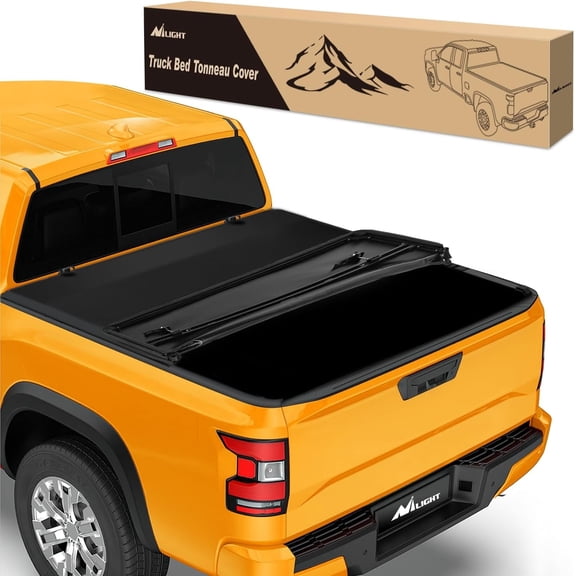 Nilight Soft Tri-fold Truck Bed Tonneau Cover Compatible with 2005-2025 Nissan Frontier 5ft 2018 2019 2020 2021 2022 2023 2024 2025