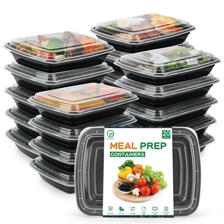 Buy 50-Pack Reusable Meal Prep Containers Microwave Safe Food Storage  Containers with Lids, 28 oz - 1 Compartment Take Out Disposable Plastic  Bento Lunch Box To Go, BPA Free - Dishwasher 