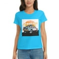 thumbnail image 6 of ALLNOB Women's Off-Road Vehicle Standard Short Sleeve T-Shirt 150g Spider Baby Blue, 6 of 8