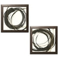 thumbnail image 2 of Gango Home Decor Contemporary Gilded Enso I & II; Two 12x12in Art Prints in Brown Frames, 2 of 6