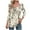 Beige#02, variant on JTZGDY Womens Plus Size Tops Casual 3/4 Sleeve Shirts Square Neck Cute Summer Floral Tops Trendy Loose Blouses Soft Comfy Three Quarter Length Oversized Crewneck Tees Beige#03 XL
