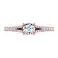 thumbnail image 3 of 0.70 Carat Prong Set Solitaire Diamond Engagement Ring Band in 14K Rose Gold (Ring Size 7.5), 3 of 5