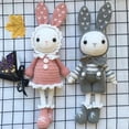 thumbnail image 3 of Baohd Handmade Crochet Kit for Beginner Cute Rabbits All in Learn to Crochet Grey and Pink, 3 of 6