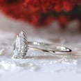 thumbnail image 5 of 1.20 Cts Certified Pear Shape Moissanite Solitaire Engagement Ring, 18K White Gold Plated Ring /925 Sterling Silver Ring, 5 of 7