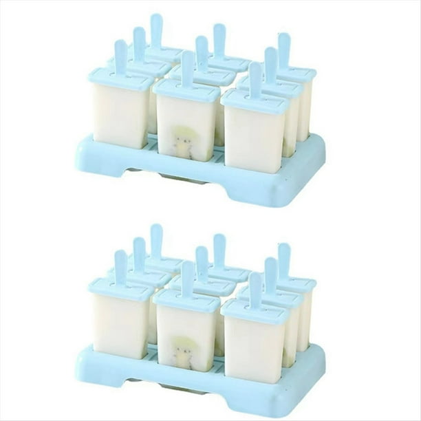 Molde para Paletas de Helado, Máquina para Hacer Helados DIY, Molde para Paletas, Bandeja para Hielo, Utensilios de Cocina Azul