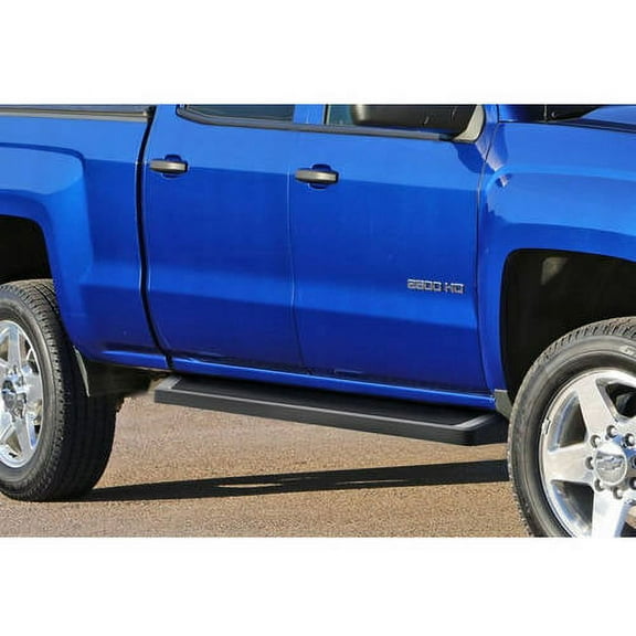 2007-2018 Chevy Silverado/ GMC Sierra 1500 Crew Cab 2007-2019 2500/3500 HD Crew Cab (Not For 07 Classic Model) Black Finish 6 Inch iRunning Board Door to Door Side Bar Side Step Running Board