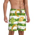 thumbnail image 3 of Rocae Watercolor St Patrick Day for Men's Soft Sleep Pajama Shorts, Waistband and Pockets, 3 of 9