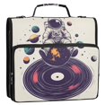 thumbnail image 5 of FORMRS Zipper Binder with Shoulder Strap 2-inch Ring 500 Sheet Capacity File Bag, Orange Astronaut Planet, 5 of 5