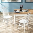 thumbnail image 3 of Duhome Dining Chairs Set of 2 with Solid Wood Slat Back Farmhouse Dining Room Chairs for Kitchen Windsor Chair White, 3 of 7