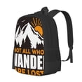 thumbnail image 2 of Daiia Not All Who Wander Are Lost4 Backpack for Men and Women -Durable Backpack Large Capacity, Water-Resistant Bag with Adjustable Straps and Laptop Compartment, 2 of 9